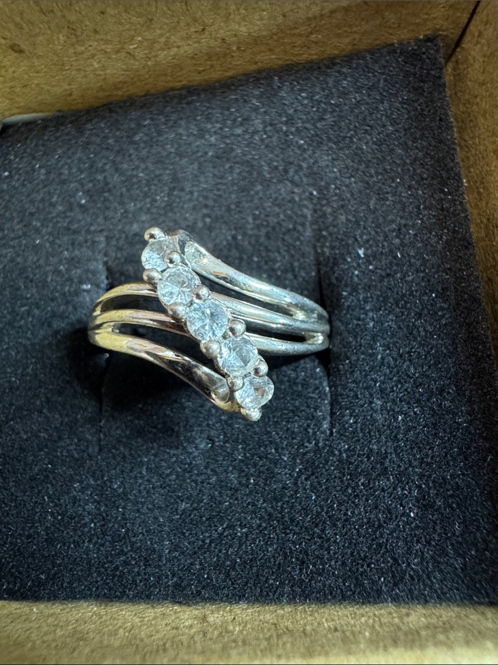 Silver Multi-Band Ring with Sparkling CZ Accents